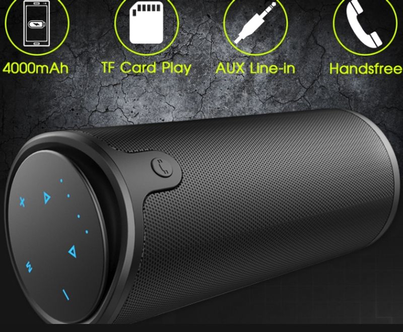 ZEALOT S8 Bærbar Bluetooth-høyttaler Trådløs subwoofer 3D Stereo Bass Touch Control TF-kort AUX-spill med mikrofon_voghion.com