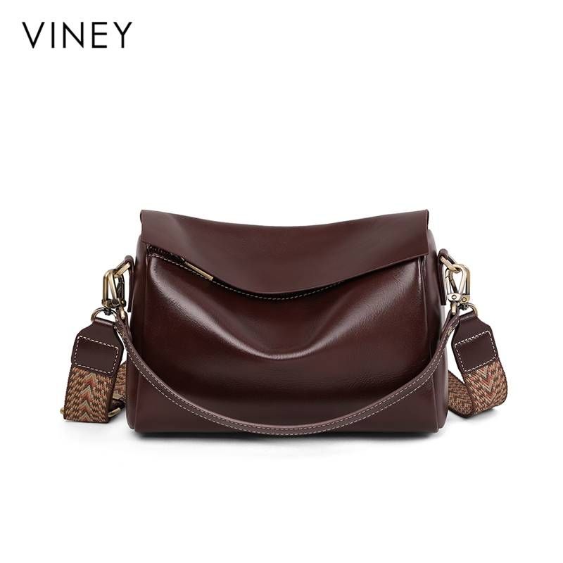 VINEY Bag Ladies 2025 New Messenger Bag Women's Bag Large Capacity High-grade Genuine Leather Shoulder Bag Pillow Bag_voghion.com