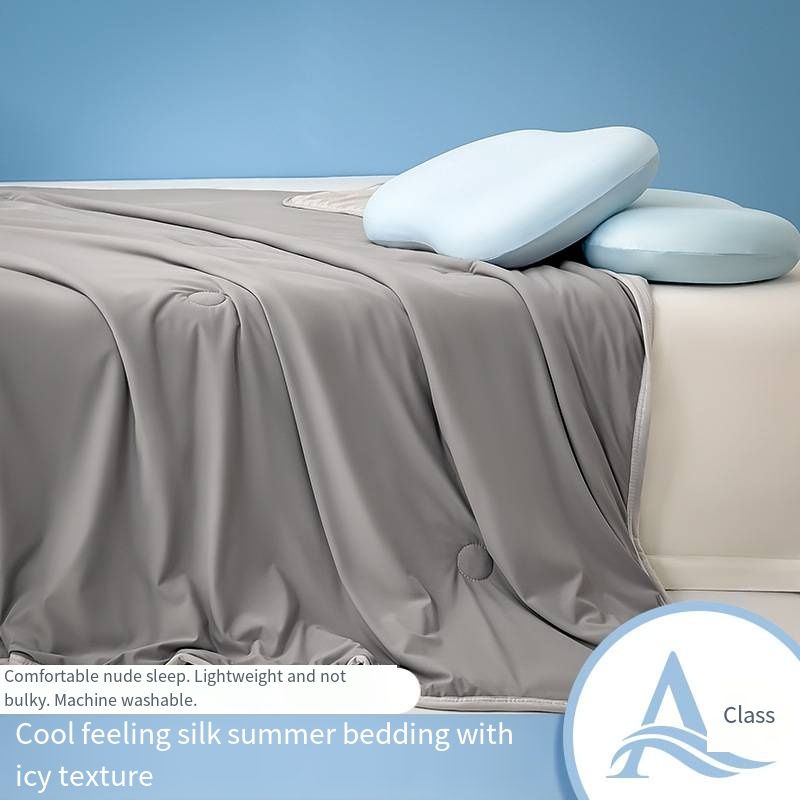 ​Ice Silk Cooling Blanket - Premium Class A Fabric, Ultra Soft & Breathable, Lightweight Summer Comforter For Air Conditioning, Machine Washable_voghion.com