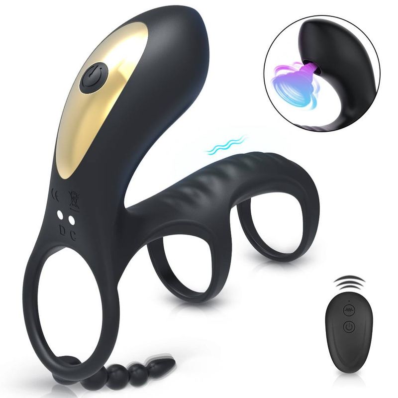 Yaqu Neue dreiteilige Verriegelungsvibration mit 10 Frequenzen zum Saugen männlicher Masturbationssperren-Spermienringfabrik_voghion.com
