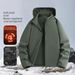 Unisex Mountain-Style Softshell Jacket – 5000mm Waterproof & Fleece-Lined Windbreaker For Hiking, Skiing & Urban Wear_voghion.com