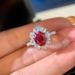 Pigeon Blood Ruby Ring For Women, Gold-Plated Inlaid Zirconia Colorful Gemstone Diamond Ring, Elegant Style_voghion.com