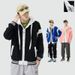 Men's Clothing Men's Spring And Autumn New Men's Sweatshirt Korean Style Trendy Brand Color Blocked Buttoned Cardigan Jacket Student Couple Outfit_voghion.com