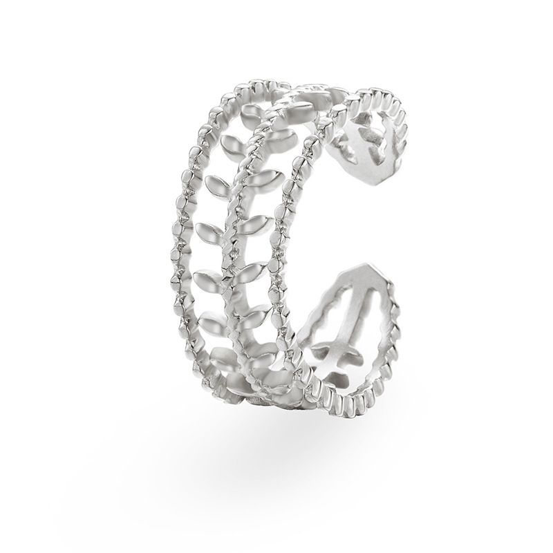Anello in acciaio al titanio romantico francese per donna con anello in acciaio inossidabile placcato in oro e incolore per gioielli da mano all'inizio dell'autunno_voghion.com