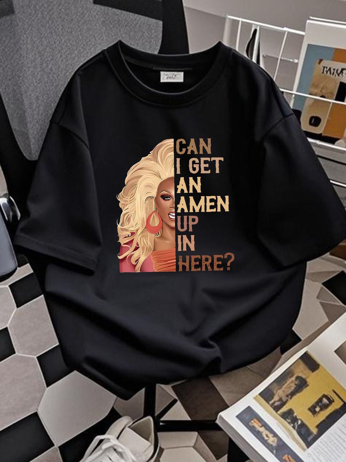 Can I Get An Amen T-Shirt Unisex – Drag, Ru, Funny, Paul, weich, bequem, vielseitig, dehnbar, Mode, Designer-Kleidung, leicht lässige Grafik_voghion.com