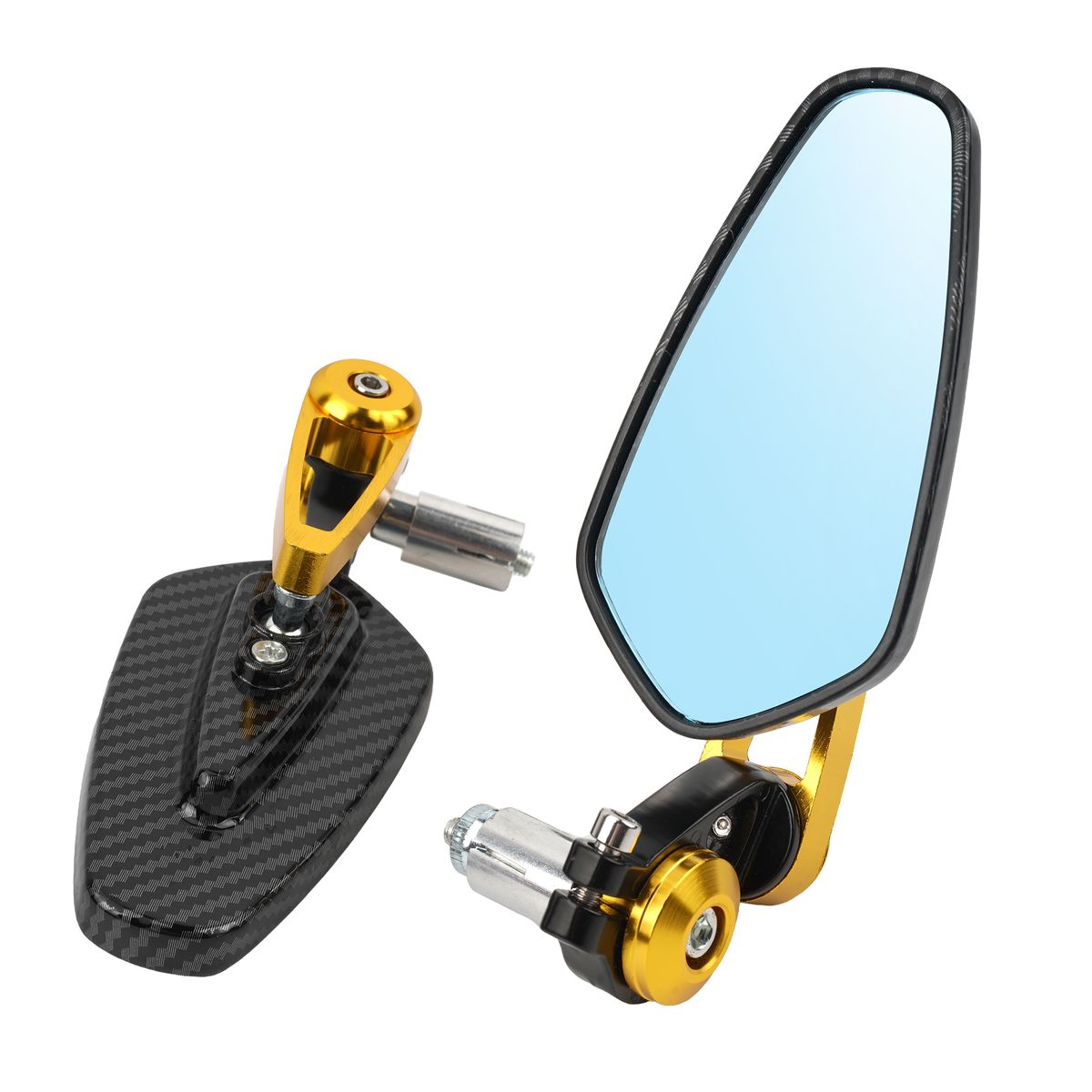 Motorcykel Bar End Side Backspegel Universal 7/8" 22mm Motorcykelstyre Kolfiber Backspeglar Tillbehör_voghion.com