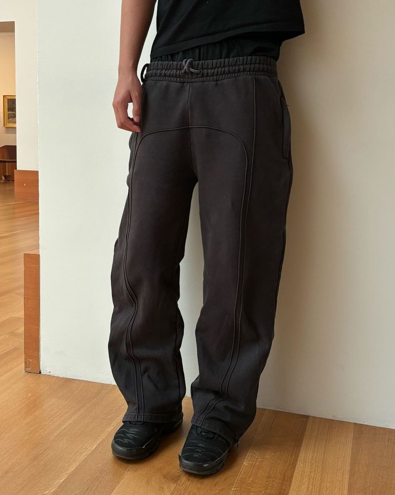 Pantaloni jogger elastici con coulisse streetwear - Pantaloni larghi hip hop Y2K per uomo e donna, pantaloni casual a vita alta con fodera in pile, neri_voghion.com