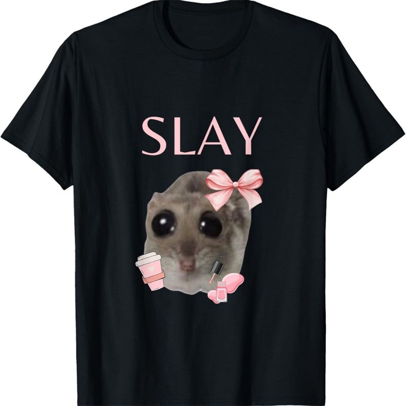 Tricou cu mesajul „Uciderea unui hamster trist”._voghion.com