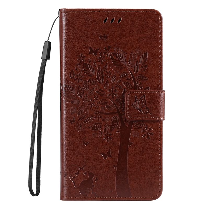 Geprägte Katzen-Schutzhülle für Realme C31 C35 C11 C15 C17 C20 C21 C21Y GT neo 3T, PU-Leder, Flipcase für Realme 9i 9 Pro_voghion.com