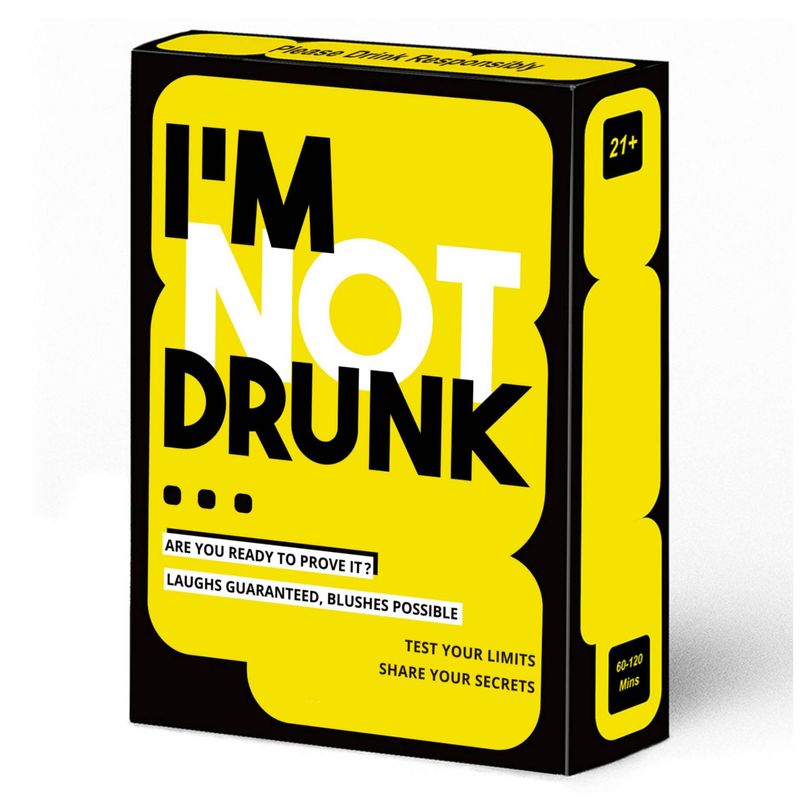 I'M NOT DRUNK I'M NOT DRUNK Drinking Game Party Board Game Cards_voghion.com