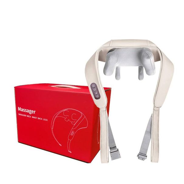 6 Yoğurma Düğümü, Shiatsu ve Kızılötesi Terapi, 3 Hız Ayarı, Şarj Edilebilir Boyun ve Omuz Masaj Aleti – Yaşlılar İçin Mükemmel Bir Hediye_voghion.com