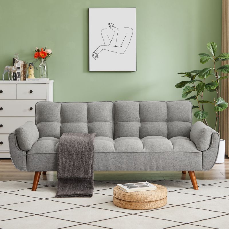New Design Velvet Sofa Furniture Adjustable Backrest Easily Assembles Loveseat_voghion.com