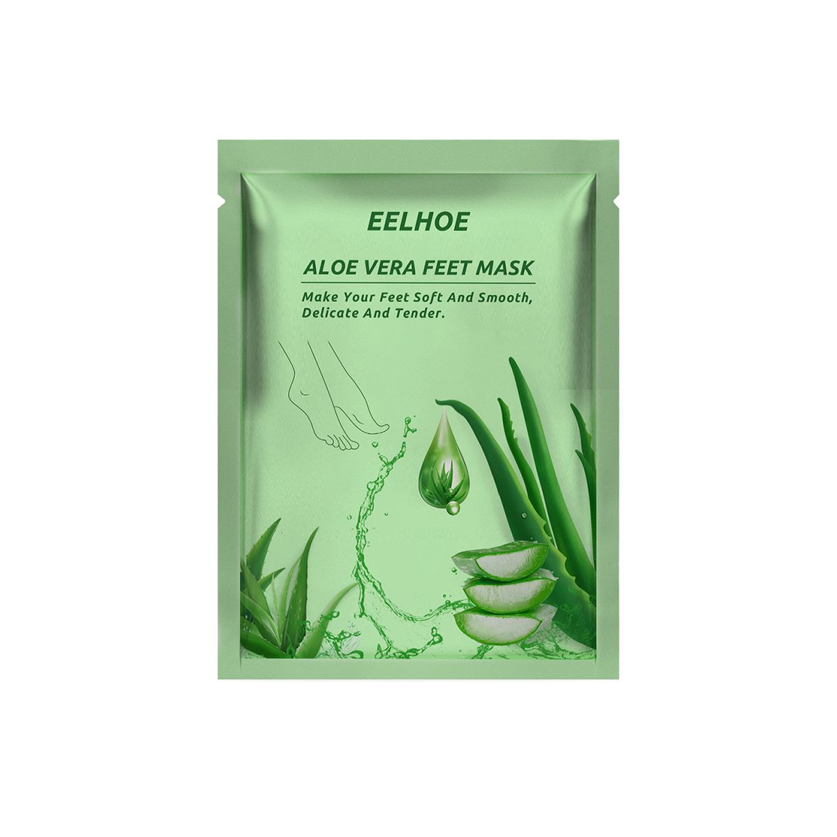 Maschera per i piedi idratante, detergente, esfoliante, ammorbidente e setosa all'aloe vera EELHOE_voghion.com