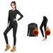 Women's Ski Thermal Quick-Dry Fleece-Lined Tight Base Layer Long Sleeve Winter Outdoor Top Fitness Yoga Sports Set_voghion.com