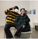 Autumn Winter Round Neck Korean Style Casual Loose Knitted Sweater Trendy Striped Lazy Thick Base Shirt_voghion.com