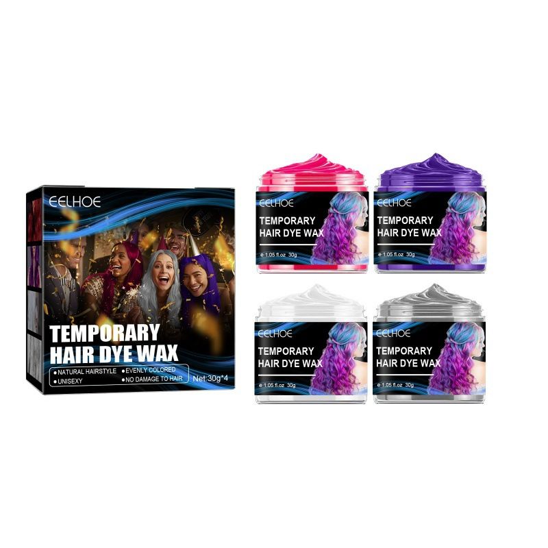 Party temporary hair wax set, convenient temporary hair salon for Halloween party, easy to color and easy to clean_voghion.com