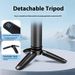 Magnetic Phone Tripod – 360° Rotating Selfie Stick With Foldable Stand For Travel, Airplane & Desktop (Black, 3-in-1 Clip/Grip/Mount)_voghion.com