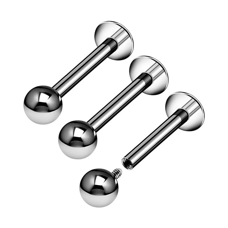 Joias femininas para dentes internos, lábio, unha, bola redonda, fundo plano, haste, língua, unha, orelha, piercing corporal F136, liga de titânio, joia de personalidade_voghion.com