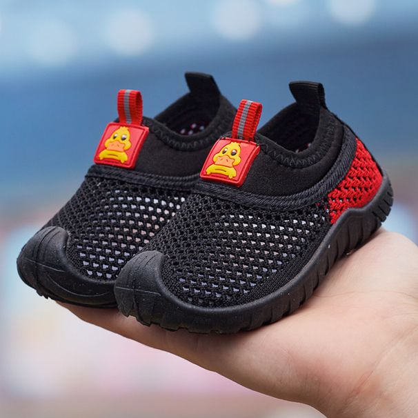 Kinderschuhe Frühling und Herbst Mesh-Schuhe rutschfeste atmungsaktive fliegende Webschuhe weiche Sohle Babyschuhe One Step Casual Schuhe_voghion.com