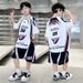 Kids' Clothing Boys Summer Short Sleeved Basketball Uniform Suit For Middle And Large Children Sports Two Piece Suit_voghion.com