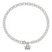 Sterling Silver Small Oval Rolo Link With Butterfly Anklet_voghion.com