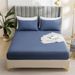 Drap de lit brossé de couleur unie, housse de matelas une pièce, housse de protection antidérapante Simmons, 1 pièce_voghion.com
