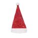 Cappello natalizio con stelle in morbido velluto e glitter - Elegante rosso per feste e raduni (taglia per adulti)_voghion.com