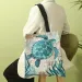 Schultertasche mit Schildkröten-Print, leicht, vielseitig, vielseitig, umweltfreundlich, große Kapazität_voghion.com