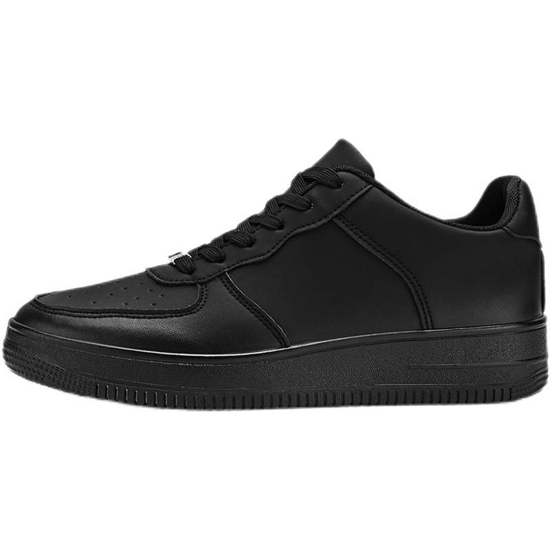 Wodoodporne, antypoślizgowe trampki męskie – 3 cm amortyzowane buty codzienne do pracy/podróży (czarno-białe)​_voghion.com
