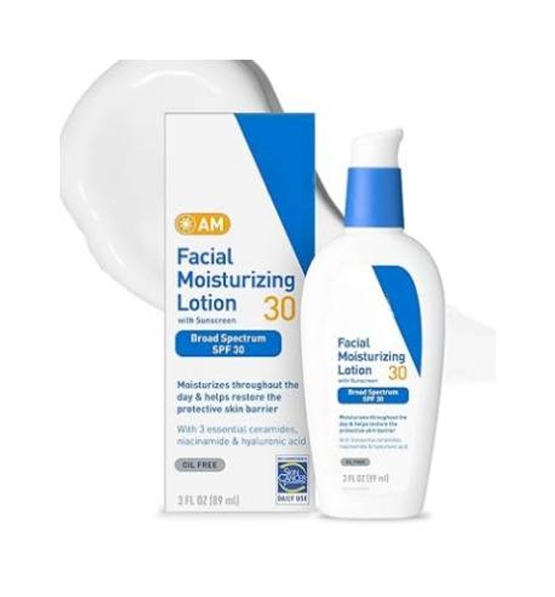 AM Facial Moisturizing Lotion, Oil-Free Facial Moisturizer, Non-acnegenic. (2 Pieces)_voghion.com