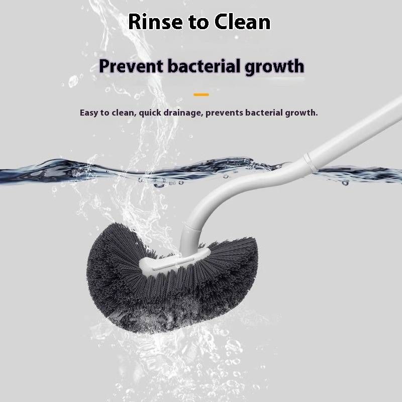 Flexible Angle Toilet Brush - Soft Bristle Cleaning Brush With Ergonomic Handle, Deep Clean Design For Hard-to-Reach Areas_voghion.com