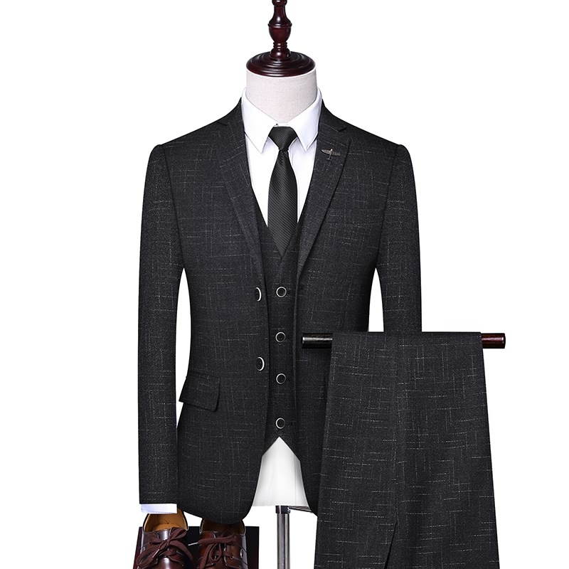 Nouveaux hommes printemps hommes costumes décontractés Style coréen mince trois pièces petits costumes robes formelles en gros_voghion.com