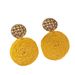Dopamine Colorful Raffia Round Woven Sweet Elegant High-end Earrings Jewelry For Women_voghion.com