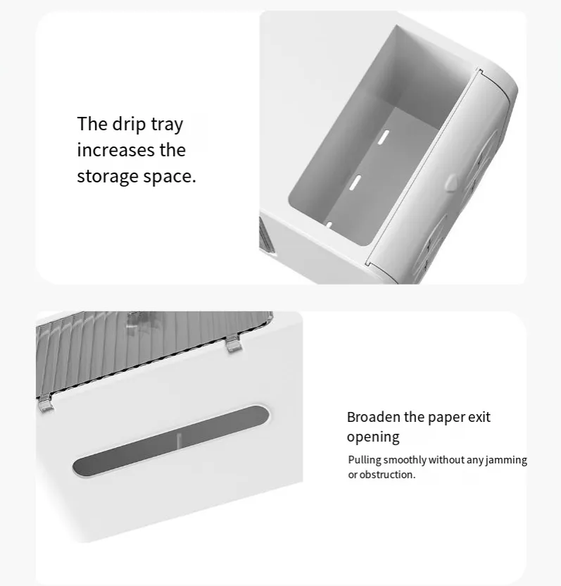Bathroom Storage Box Multifunctional Wall Mounted Punch Free Strong Bearing Rack Item Storage Tissue Box_voghion.com