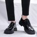 TerraStride Patent Leather Big Head Men Autumn British Style Cowhide Glossy Thick Sole Height Increasing Suit Wedding Groom Shoes_voghion.com