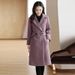 Eleganter Trenchcoat aus Wollmischung – Schmal geschnittener, zweireihiger langer Mantel für Damen (Rot/Beige/Camel/Schwarz/Rosa/Mauve, M-4XL)_voghion.com
