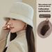 New Autumn And Winter Style Small Fragrant Pearl Mink Fur Flat Top Fisherman Hat With Feminine Temperament Warm Basin Hat Bucket Hat_voghion.com