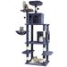 Cat Tree 68.5' Cat Tower With Cat Condos Sisal Scratching Post Dark Grey_voghion.com