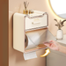 Scatola da parete per WC da bagno, senza foratura, colore crema, porta fazzoletti di lusso, organizer per riporre oggetti in casa_voghion.com