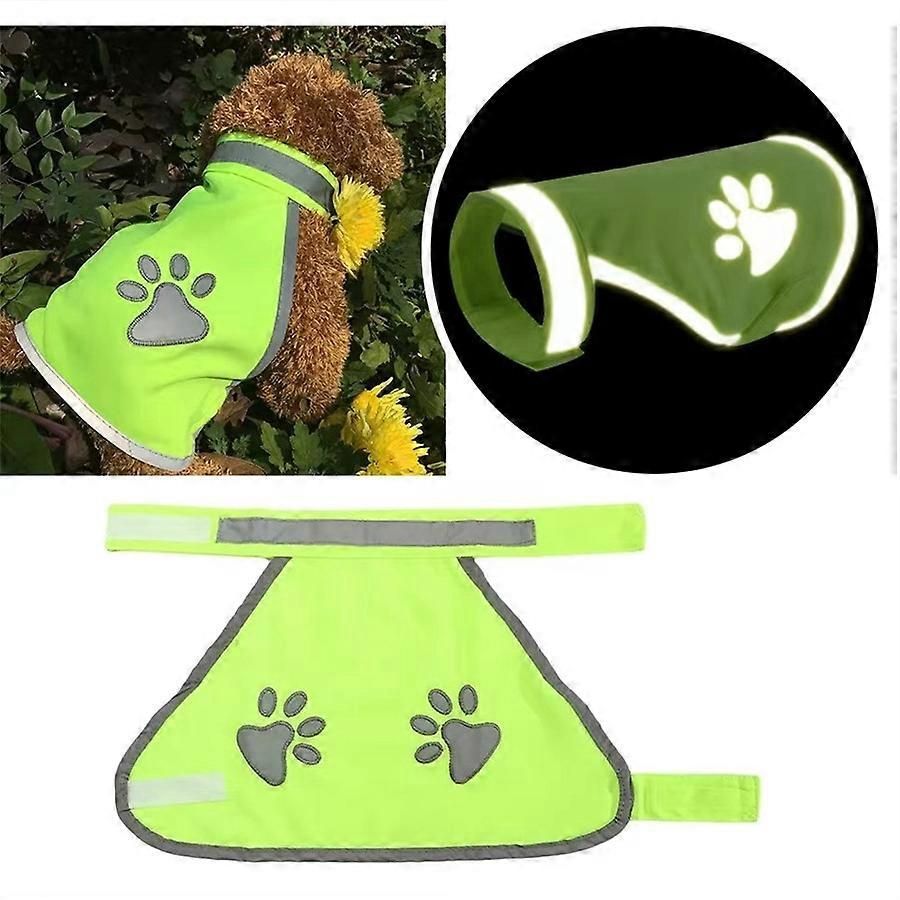 Neue Warnweste für Hunde, fluoreszierend grün, reflektierend, Sicherheitsweste für Hunde, Hunde können bei Outdoor-Aktivitäten bei Tag und Nacht gesehen werden, Größe L_voghion.com