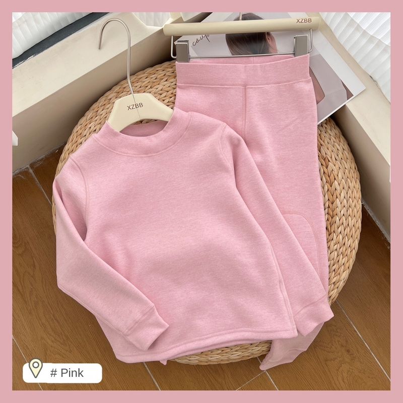 Heißer Jungen und Mädchen warmer Anzug für Kinder im Winter, neue verdickte und gepolsterte Unterwäsche, Heimkleidung_voghion.com