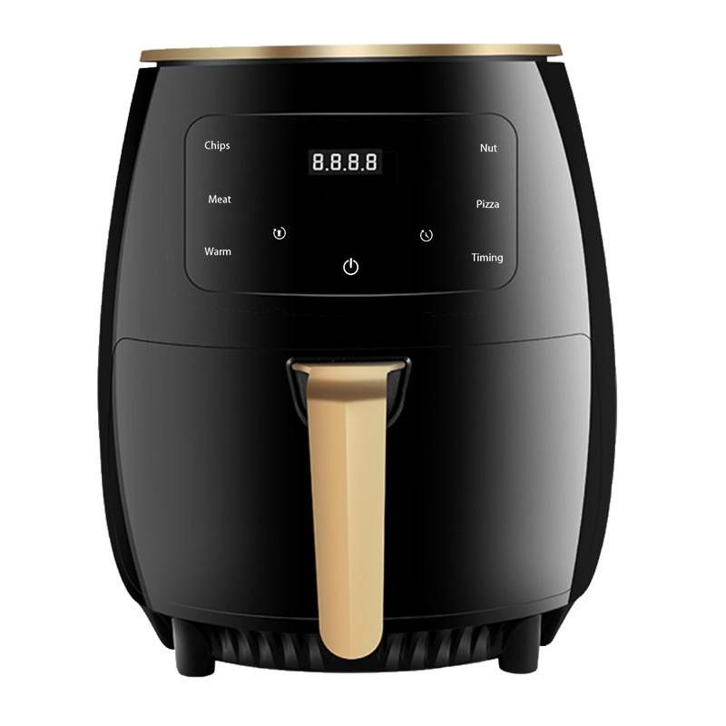 6L Intelligent Touch Screen Air Fryer Household Electric Frying Pan Fried Chicken Leg French Fries Black_voghion.com
