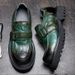 Neue Loafer mit Schnalle und runder Spitze für Herren, aus echtem Leder und dickem britischen Business-Leder_voghion.com