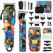 Professional Barber Clipper Set – Cordless Hair Trimmer Kit With Graffiti Design & Detachable Blades (USB Charging, Low Noise 36dB)_voghion.com