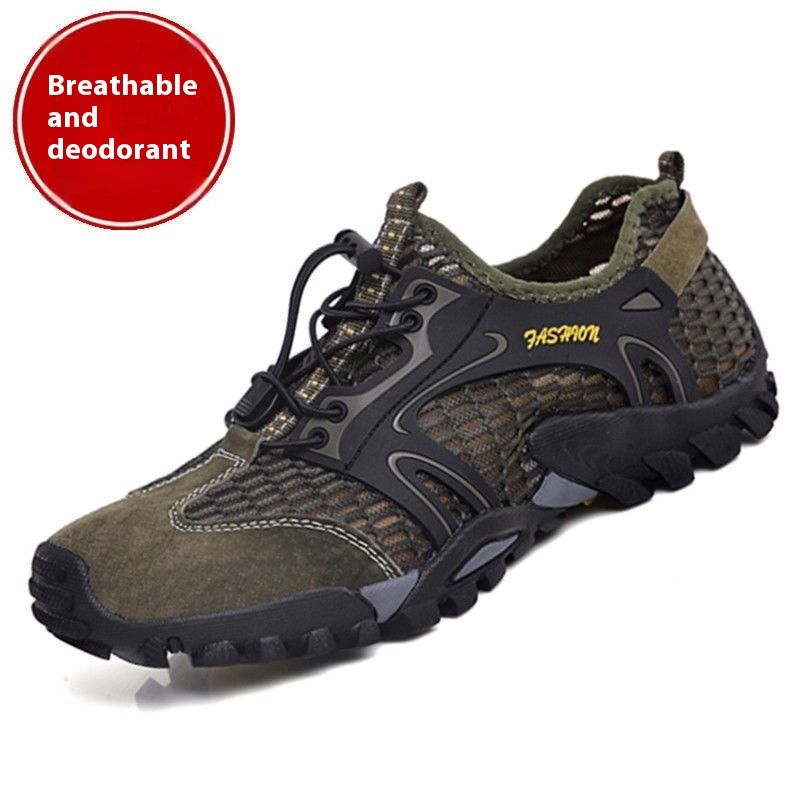 Ademende, antislip waadschoenen voor heren, snel drogende wandelschoenen voor buiten._voghion.com