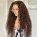 250% Density Bruine Kleur Water Wave Lace Frontale Pruik Voor Vrouwen 13x4 Hd Lace Wig Lijmloze Indiase Maagdelijke Haar Sluiting Pruik_voghion.com