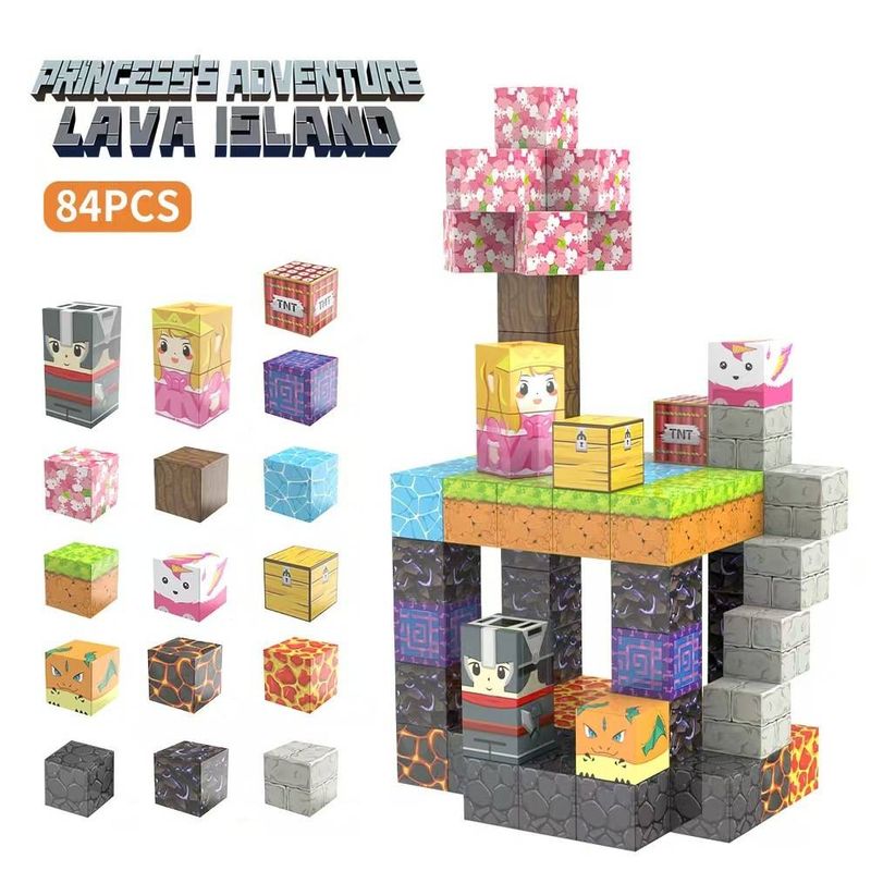 My Magnetic Cube Building Blocks Game World Sword Version Of The Mine Children STEM Puzzle Puzzle Hoven Toys_voghion.com