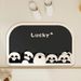 New Lucky Panda Soft Diatom Mud Mat Foot Mat Absorbent Non-slip Toilet Sink Bathroom Quick Dry (size :45*70cm)_voghion.com