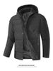 Men's Winter Long Padded Coat With Detachable Hood, Thickened Polyester Fiber Filling, Windproof & Warm Jacket For Cold Weather, Casual Outerwear_voghion.com