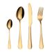Set di 4 pezzi in acciaio inossidabile per bistecca occidentale, forchetta, cucchiaio e coltello_voghion.com
